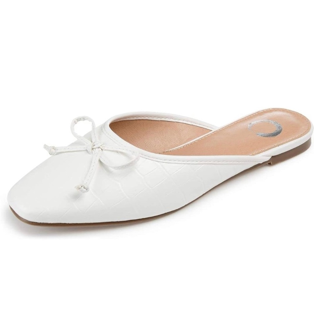 Journee Collection Womens Tammala Mule with Square Toe and Bow Detail